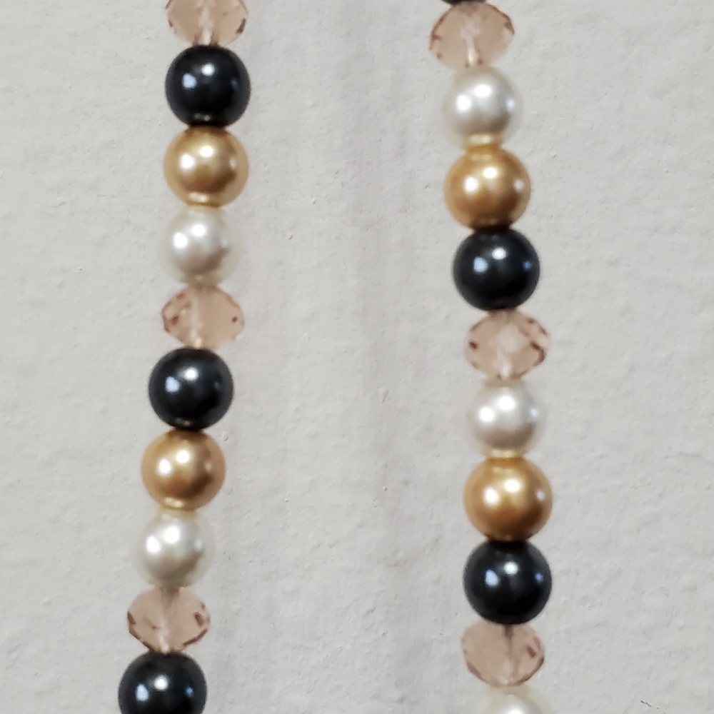 Premier Designs Vintage Mixed Pearl & Crystal Statement Necklace - Picture 2 of 4